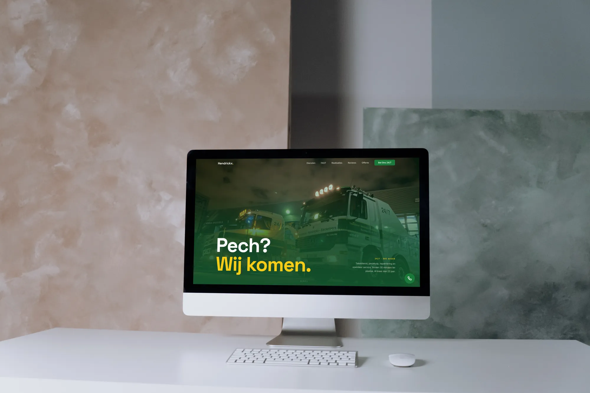 Takeldienst Hendrickx website mockup